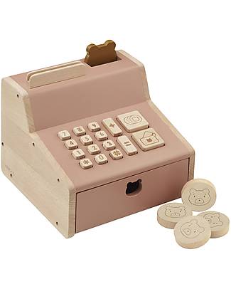 Liewood Buck Cash Register - Tuscany Rose Multi Mix - Beech Wood Wooden Toy Tools