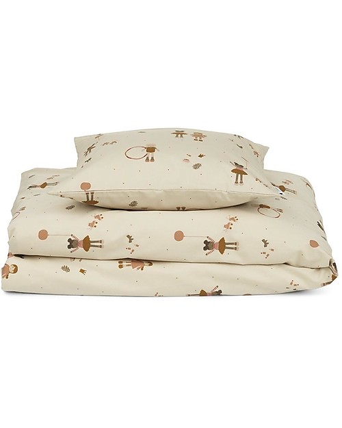 Liewood Carl Adult Bedding - 200 x 140 cm - Doll/Sandy Mix - 100% Organic Cotton Duvet Sets