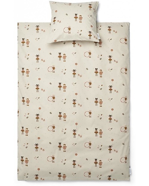Liewood Carl Adult Bedding - 200 x 140 cm - Doll/Sandy Mix - 100% Organic Cotton Duvet Sets