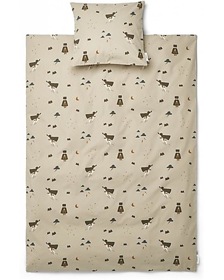 Liewood Carl Adult Bedding - 200 x 140 cm - Superhero/Dune Mix - 100% Organic Cotton Duvet Sets
