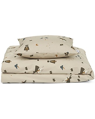 Liewood Carl Adult Bedding - 200 x 140 cm - Superhero/Dune Mix - 100% Organic Cotton Duvet Sets