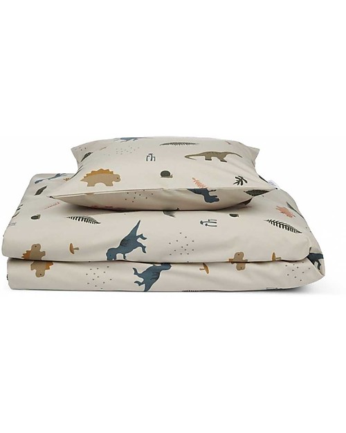 Liewood Carl Adult Bedding Print - Dino Dark Sandy Mix - 200 x 140 cm Duvet Sets