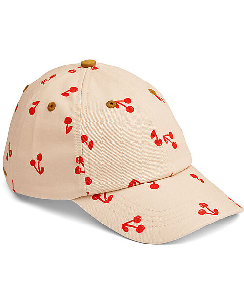 Liewood Danny Baseball Cap - Cherries - Apple Blossom - 100% Organic Cotton Sunhats