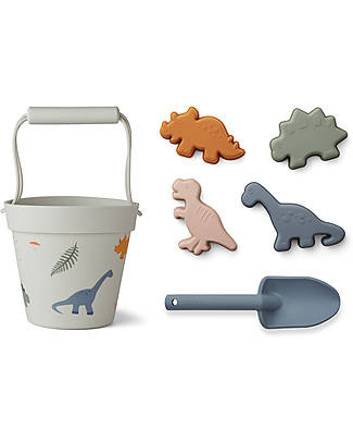 Liewood Dante Beach Set - Dino Mix - Bucket+Shovel+Moulds Hair Accessories