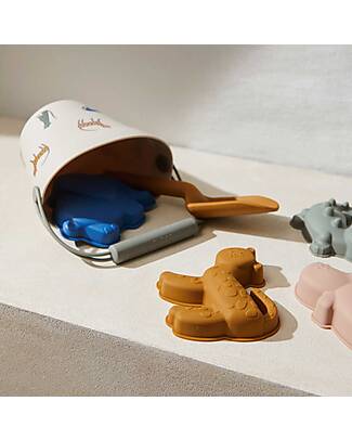 Liewood Dante Beach Set - Leopard Multi Mix - Bucket+Shovel+Moulds Beach Toys