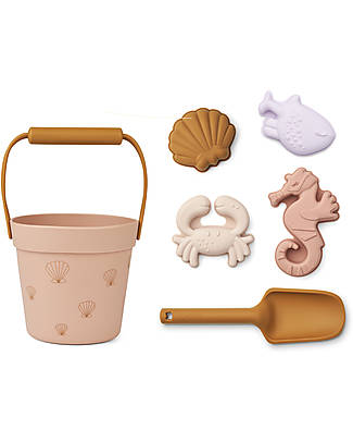 Liewood Dante Beach Set - Seashell Pale tuscany - Bucket+Shovel+Moulds Hair Accessories