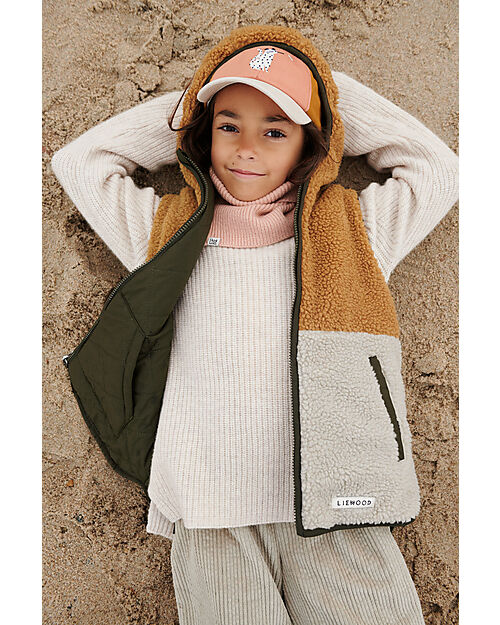 Liewood Diana Reversible Vest - Army Brown Mix - Recycled Material Jackets