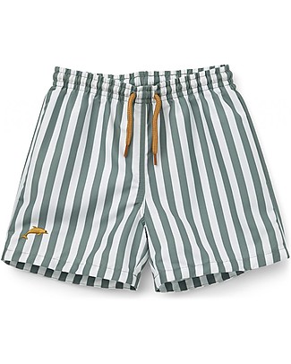 Liewood Duke Swim Pants - Peppermint/White Stripes Swimming Trunks