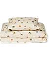 Liewood Duvet Cover and Pillowcase Set - Ingeborg Junior - 100x70 cm - Alphabet - Sand - 100% Organic Cotton Duvet Sets