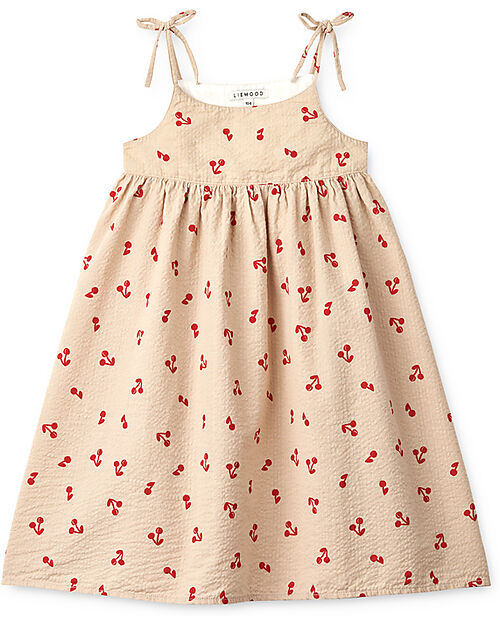 Liewood Eli Printed Dress - Cherries - Apple Blossom - 100% Organic Cotton Dresses_