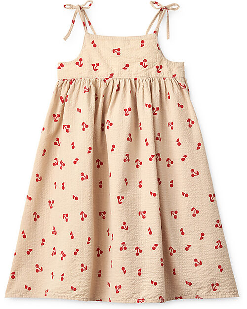 Liewood Eli Printed Dress - Cherries - Apple Blossom - 100% Organic Cotton Dresses_