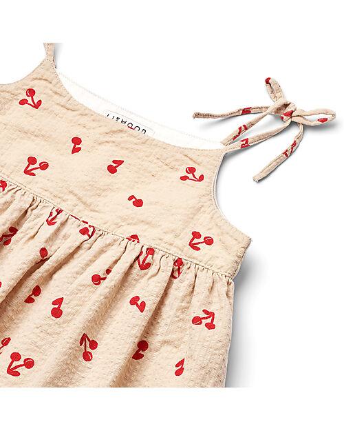Liewood Eli Printed Dress - Cherries - Apple Blossom - 100% Organic Cotton Dresses_