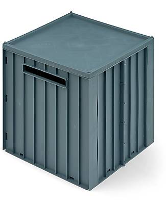 Liewood Elijah Storage Box with Lid - Whale Blue - 31.5x30.5x32 cm Storage organisers
