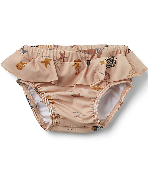 Liewood Elise Baby Girl Swim Pants - Sea Creatures - Rosa Bikinis And Tankinis