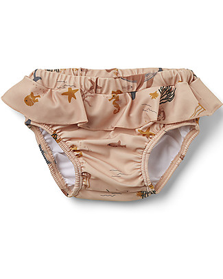Liewood Elise Baby Girl Swim Pants - Sea Creatures - Rosa Bikinis And Tankinis