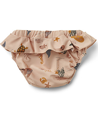 Liewood Elise Baby Girl Swim Pants - Sea Creatures - Rosa Bikinis And Tankinis