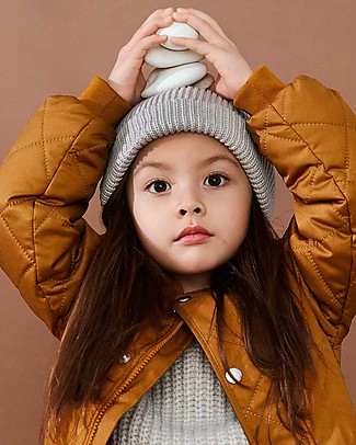 Liewood Ezra Beanie - Grey Melange - 100% Organic Cotton – Resistant and Breathable Winter Hats