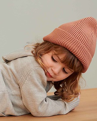 Liewood Ezra Beanie - Tuscany Rose - 100% Organic Cotton – Resistant and Breathable Winter Hats