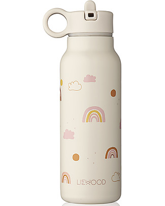 Liewood Falk Children's Steel Thermal Bottle - 350 ml - Rainbow Love Mix Metal Bottles