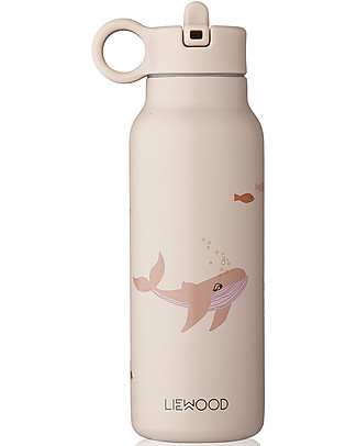 Liewood Falk Children's Steel Thermal Bottle - 350 ml - Sea Creature Rose Mix Metal Bottles