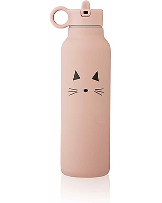 Liewood Falk Children's Steel Thermal Bottle - 500 ml - Cat Rose Metal Bottles