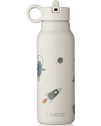 Liewood Falk Children's Steel Thermal Bottle with Two Caps - 350 ml - Space Sandy Mix Metal Bottles