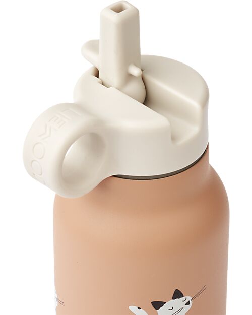 Liewood Falk Steel Thermal Bottle - 350 ml - Cat - Tuscany Rose Thermos Bottles