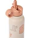 Liewood Falk Steel Thermal Bottle - 350 ml - Cats and Dogs - Sandy Thermos Bottles