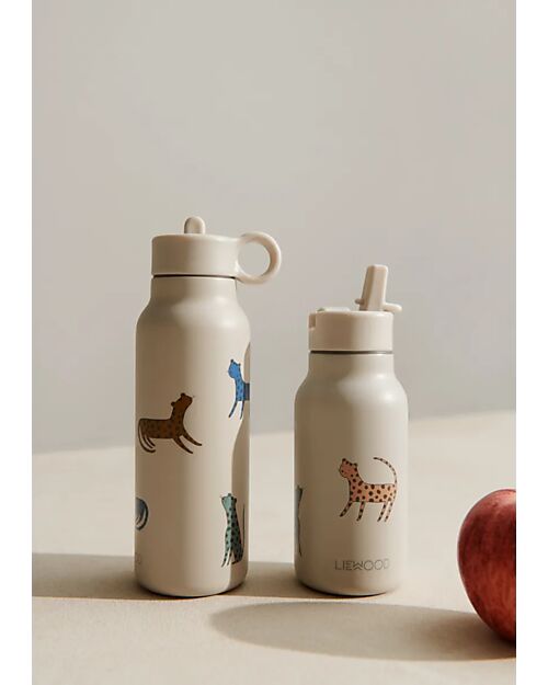 Liewood Falk Steel Thermal Bottle - 350 ml - Leopard Multi Mix - Sandy Thermos Bottles