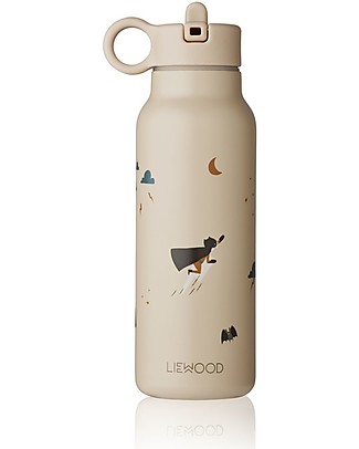 Liewood Falk Steel Thermal Bottle - 350 ml - Superhero/Dune Mix - Beige Thermos Bottles