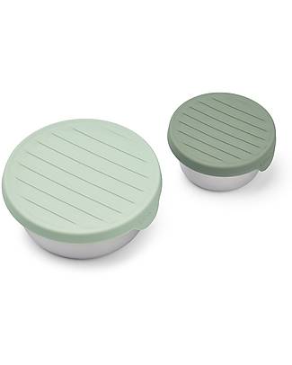 Liewood Fiby Snack Box Set - Dusty Mint and Faune Green Mix Food Containers