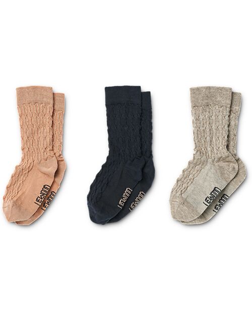 Liewood Flavio Socks 3-pack - Pale Tuscany Mix - Elasticated Cotton Socks