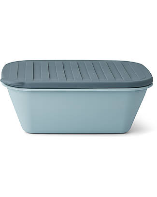 Liewood Franklin Foldable Lunch Box - Sea Blue and Whale Blue mix Food Containers