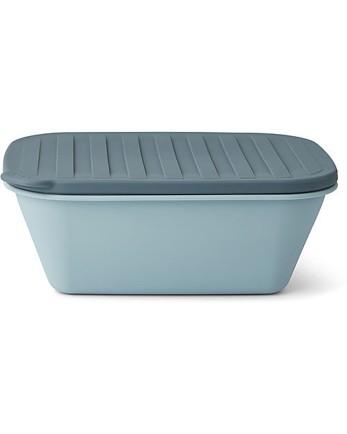 Liewood Franklin Foldable Lunch Box - Sea Blue and Whale Blue mix Snack Boxes