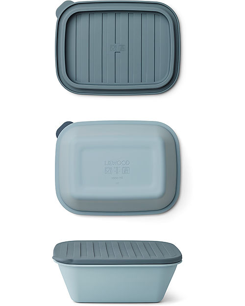 Liewood Franklin Foldable Lunch Box Sea Blue and Whale Blue mix