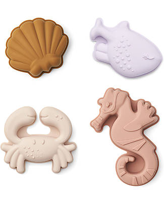 Liewood Gill Beach Mold Set - Sea Creature/Sandy Mix - 4 Pieces Hair Accessories
