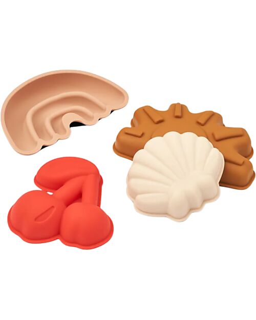 Liewood Gill Cherry Sand Moulds 4-Pack-Cherries - Apple blossom Beach Toys