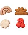 Liewood Gill Cherry Sand Moulds 4-Pack-Cherries - Apple blossom Beach Toys
