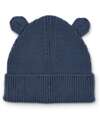 Liewood Gina Beanie with Teddy Ears in Cotton - Indigo Blue Winter Hats