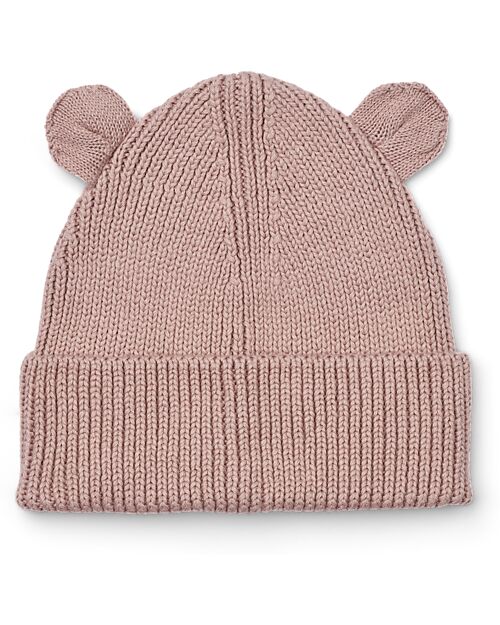 Liewood Gina Beanie with Teddy Ears in Cotton - Lavender Winter Hats