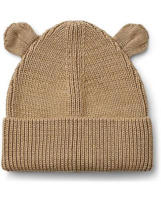 Liewood Gina beanie with Teddy Ears in Cotton - Oat Winter Hats