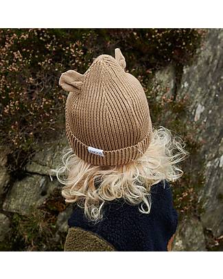 Liewood Gina beanie with Teddy Ears in Cotton - Oat Winter Hats