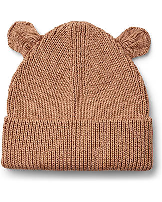 Liewood Gina Beanie with Teddy Ears - in Cotton - Tuscany Rose Winter Hats