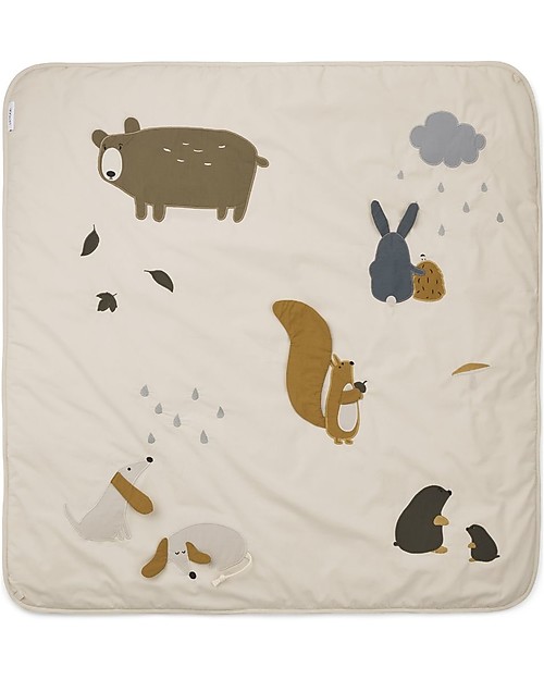Liewood Glenn Activity Blanket - Friendship Sandy Mix - Great for Developing Motor Sences and Curiosity! Padded Playmats
