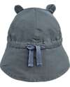 Liewood Gorm Linen Sun Hat With Ears - Whale blue - Organic Cotton and Linen Sunhats