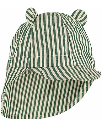 Liewood Gorm Sun Hat - 100% Organic Cotton - Garden Green/Sandy/Dove Blue Sunhats