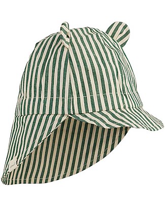 Liewood Gorm Sun Hat - 100% Organic Cotton - Garden Green/Sandy/Dove Blue Sunhats