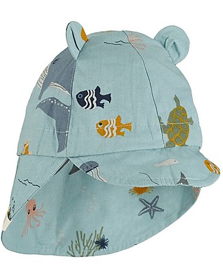 Liewood Gorm Sun Hat - 100% Organic Cotton - Sea Creature Mix Sunhats