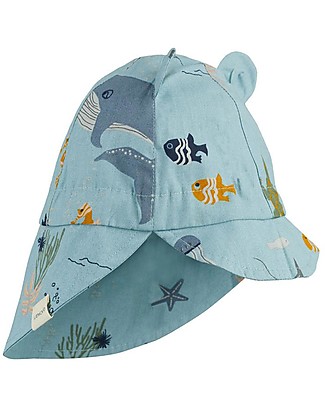 Liewood Gorm Sun Hat - 100% Organic Cotton - Sea Creature Mix Sunhats