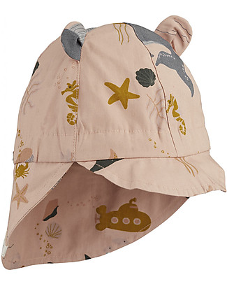 Liewood Gorm Sun Hat - 100% Organic Cotton - Sea Creature Rose Mix Sunhats